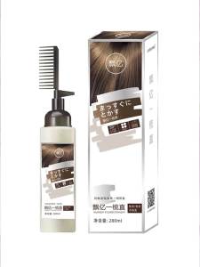 Horec 【3 วันได้ของ】ยืดผมถาวรทำเองครีมยืดผมมีหวีครีมยืดผมตรงผญ LOHO 2in1 ครีมยืดผมถาวรเคราตินผมตรงบำรุงผม น้ำยายืดผมถาวรผสมครีมโกรกและเคราตินในขวดเดียวกัน ยายืดผม 280ML