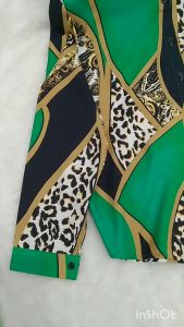 CNY0198 Shaniece Redleo Import / Blouse Wanita / Atasan Import Wanita / Baju Fashion Wanita / 0198 Shanice Yellow Leopard Shirt