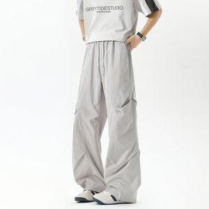 WUKONGYOUHUO | American Street Style Wrinkle Designed Loose Cargo Pants