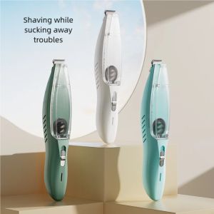 2-In-1 Hair Suction Pet Shaver Dog Paw Trimmer Cat Ear Trimmer Low Noise With Suction Electric Dog GroomerRechargeable USB