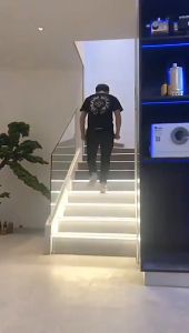 Motion sensor stepper light wired indoor motion activation foot light LED staircase light automatic control light deck light LED wall light used for staircase porch corridor corner control indoor staircase step sensing switch (DC12V/DC24V white)