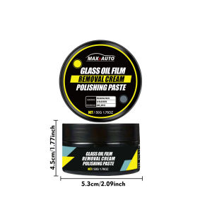 Car Glass Polishing Paste Windshield Oil Film & Oxidation Removal Long-Lasting Hydrophobic Water Repellent Anti Rain Polish Kit