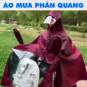 Áo mưa vải dù phản quang siêu bền ( loại 1 và 2 đầu)