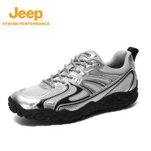 Jeep | Jeep Mens Lightweight Climbing Shoes Anti-Slip Traction Outdoor Breathable Wear-Resistant Hiking Boots Synthetic Leather Fabric