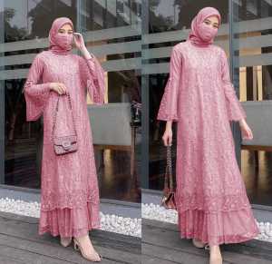 BISA COD / MAXI GELA / 4 UKURAN / M / L / XL / XXL JUMBO / GAMIS / GAMIS FASHION / GAMIS KONDANGAN / GAMIS TILE MUTIARA / BAJU MUSLIM / PAKAIAN WANITA / DRESS / KUALITAS PREMIUM