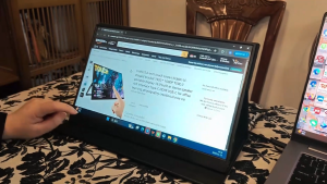 【SG Local Warehouse】ZSCMALL prtable monitor 14”/15.6”/18.5”/21.5” 1080P 120Hz Touch Monitor FHD 10-Point Touchscreen IPS Ultra light & Ultra thin slimbody Eye Care Flicker Free Low Blue Light HDMI 【Delivered Whinin 72 Hours】