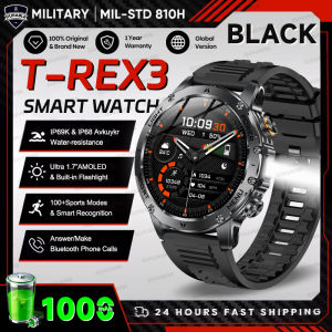 2025 Outdoor New 1000mAh Battery T-Rex 3 Military Grade Smart Watch Men IP69K Waterproof GPS HD Bluetooth Call 100+Sports Watch