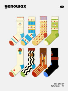 Womens Socks Spring and Autumn Tube Socks Cotton Socks Cute Cartoon Original Design Japanese Style Trendy Socks Womens Stockings Long Socks