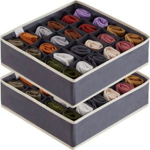 Sock Underwear Organizer Dividers: Fabric Foldable Storage Solutions