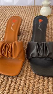 Peach Tifanka Sandal Wanita Heels 5cm