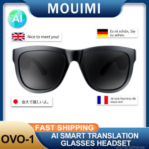 OVO-1 AI Translation Sunglasses Wireless Bluetooth 6.0 Fashion Smart Glasses Outdoor Sports Earphones Call Music Eyewear Headset