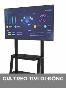 Giá treo tivi di động 55 - 85 INCH kệ treo tivi có bánh xe tiện lợi khung thép dày Larot - GM172