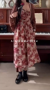 white dress plus size for women floral fomal dress elegant Korean vintage casual fairy summer long L
