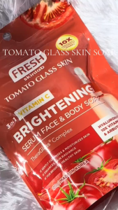 FRESH Skinlab Tomato Glass Skin Brightening Soap 100g – 3-in-1 Vitamin C Serum for Face & Body w/ Theraglass Complex