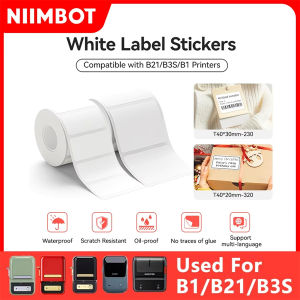 Niimbot Thermal Label Tape White Sticker Waterproof Paper Adhesive Label White Anti-Oil For B1 B21 Mini Portable Thermal Printer