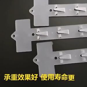 25Pcs Supermarket Snack Display Hanging Transparent Plastic Hanging Strips Store Display Storage Strip Babalux