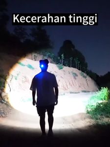 ⭐99900000W⭐30 hari tanpa pengisian daya Lampu sorot 100Watt senter kepala led cas tahan Senter Berkemah Headlamp Outdoor Senter Super Terang Kepala lampu emergency tahan 24 jam Led SENTER KEPALA darurat stong light Headlamp berkemah USB Rechargeable Water