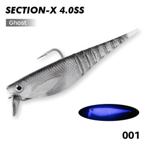Hunthouse Section-X 4.0SS UV Wider Lip Segmented Soft Swimbait 100mm 10g Slow Sinking Saltwater Fishing Lure For Sea Bass LW232