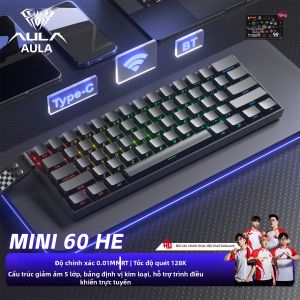 AULA | Bàn Phím Cơ Không Dây Chế Độ Ba Chế Độ Có Cổng Từ