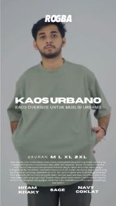 Kaos Urbano ROGBA Kaos Casual Santai Oversize Pria Muslim ROGBA by ROSAL
