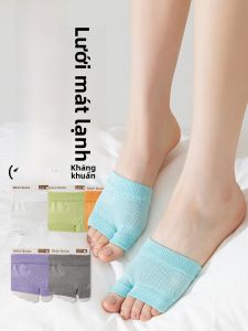 JINGCHI | Tất lưới mỏng mùa hè cho nữ Tất che giày cao su thoáng khí thấm mồ hôi Tất đế bằng chia đôi mỏng trong suốt