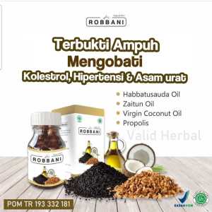 Robbani obat herbal kolesterol darah tinggi hipertensi asam urat nyeri sendi herbal paling ampuh asli original bpom halal