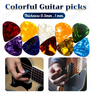 Guitar Pick Colorful Picks For Bass Electric & Acoustic Guitars 0.5/1mm
