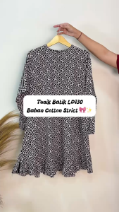 Tunik Batik Jumbo Ld 130 Cm Model Kekinian Bahan Katun Strech