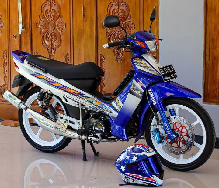 Striping lis sticker standar ori Yamaha FIZ R 2004 Biru Striping F1Z R
