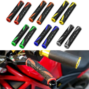 2pcs Motorcycle Bike Soft Anti-Slip Handlebar Brake Handle Silicone Sleeve