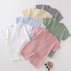Sonkpuel | Infant Baby Cotton Romper Summer Mesh Breathable Seamless Sleepwear Crawling Air Conditioning Home Clothes