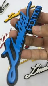 EMBLEM MOTOR MOBIL TULISAN LIMITED EDITION VARIASI TIMBUL 3D BAHAN FIBERGLASS