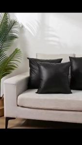 1pc PU Leather Waterproof Pillowcase Solid Color Cushion Covers Sofa Throw Pillow Cover Case for Bedroom Living Room Home Decor