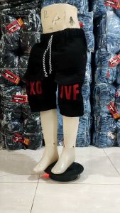 Celana Jeans Pendek Anak Laki-Laki Motif Geometris 2-15 Tahun - Hitam Elegan