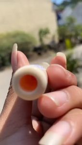 Pipa GG Asli Lokal Panjang 10cm Model Bulat Mulus Bahan Merah Bening