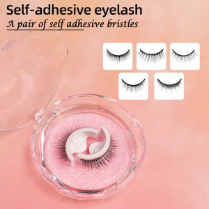 Ina Beauty Shop1Pair Self-adhesive False Eyelashes Natural Long 3D Curl Anti Allergic Eyelashes Reusable Fake Eyelash