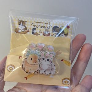 New Mofusand Yellow Fried Shrimp Cat Acrylic Pp Clip Book Holder Bee Cute Cat