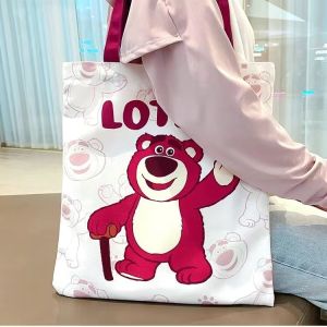 Large Capacity Canvas Shoulder Bag Fresh Cartoon Student Data Bag Handheld Tote Bag High Aesthetic Value Pachat Dog Bag