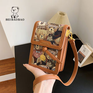 Beibaobao | Cute and Simple Bear Crossbody Mini Bag