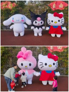 Clow M Inflatable Cartoon Doll Costume Hello Kitty Anime Performance Wear Sanrio Melody Cinnamoroll Babycinnamoroll Doll Clothes