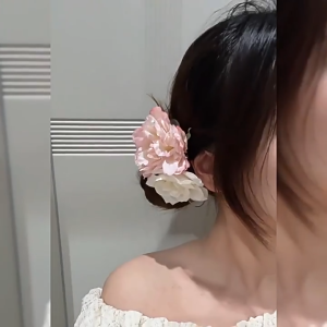 YOUJ Super Fairy Pearl Peony Flower Hairpin Fairy Duckbill Clip Photo Props Accessories for Women