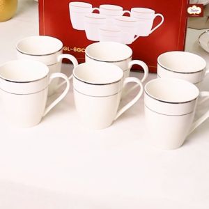 Vantage Fine Porcelain Plato Gold 6 in 1 Mug Set
