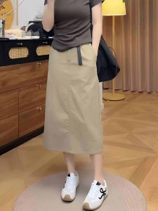 Khaki Summer New Style Work High Waist A-Line Pencil Skirt