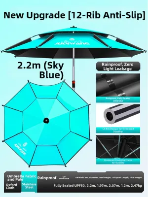 JUQINWANG | Foldable Fishing Sun Umbrella Ground Mounting Fishing Gear