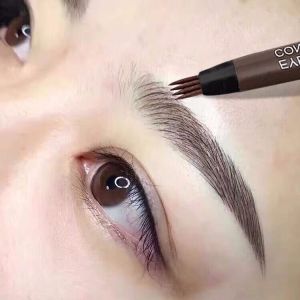 Semi-permanent liquid eyebrow pencil waterproof sweat-proof and non-decolorizing beginner eyebrow pencil