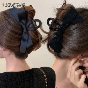 Ladies Bow Hair Claws Clip Large Shark Claw Hair Clips Bowknot Hairpin Barrettes for Ponytail Women Hair Accessories Headbands