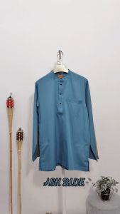 ☆ Brand Sempurna ☆ New Design Baju Kurta Dewasa Regular Slim Fit Cotton Warna Peach Nude Purple int Green Lilac Purple Pink Yellow Blue Hitam Brick Orange Sage Green Ash Olympic Olive Gold Sedondon Baju Raya / KD