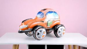 Balon Karakter Jumbo 3D/4D Tema Mobil Balap Off Road Roda Helm Balon Ulang Tahun Ukuran Besar