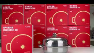 28cm Double Layer Stainless Steel Cooking Pot Steamer & Hot Pot 2 in 1 Thickened Bottom Anti-scald Handles for Family Kitchen