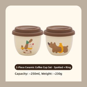 Portable Ceramic Cup with Lid